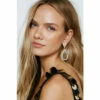 NastyGal Mesh Diamante Detail Drop Earrings For Female