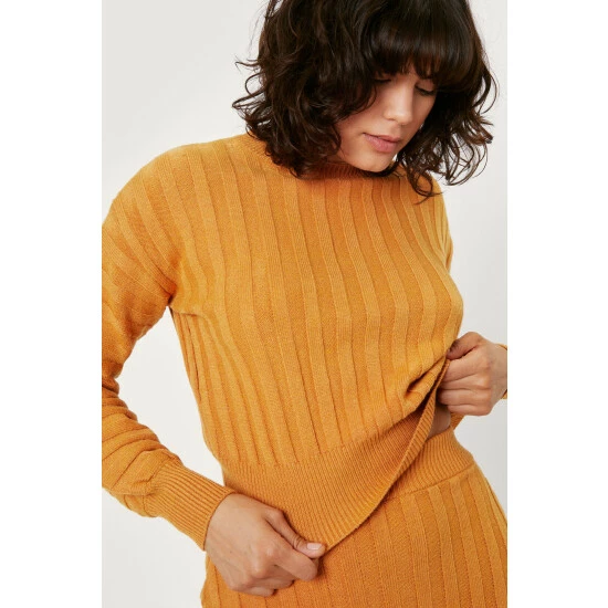 NastyGal Tell Me About Knit Sweater And Midi Skirt Set For Female - Image 3