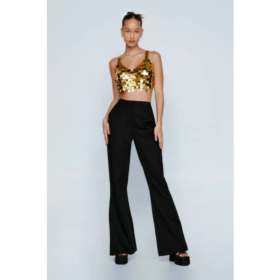 NastyGal Layered Disc Chainmail Cami Top For Female - Image 2