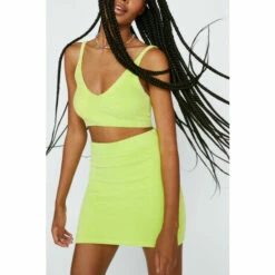 NastyGal Knitted Chenille Mini Skirt For Female