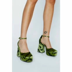 NastyGal Zebra Velvet Heeled Mary Jane For Female