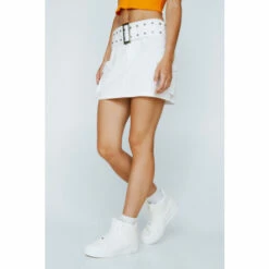 NastyGal Faux Leather High Top Sneakers For Female