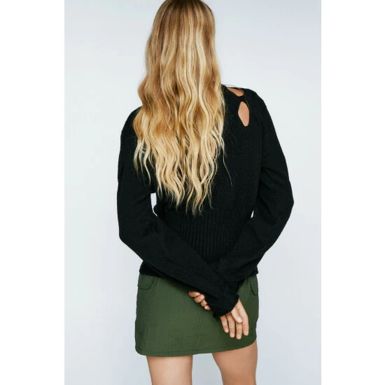 NastyGal High Neck Cut Out Jumper For Female - Image 4