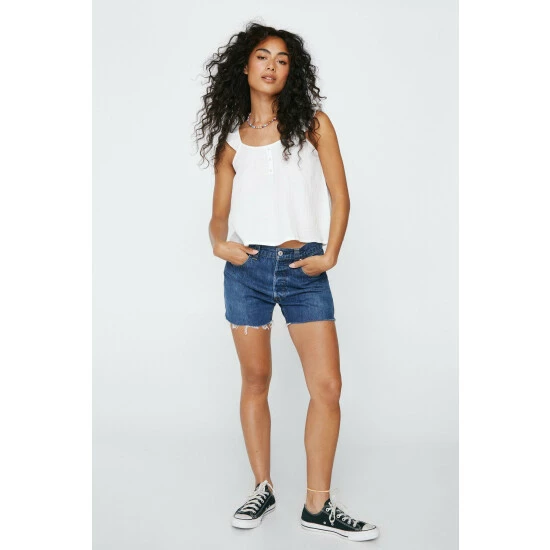 NastyGal Premium Modal Texture Gauze Swing Cami Top For Female - Image 2