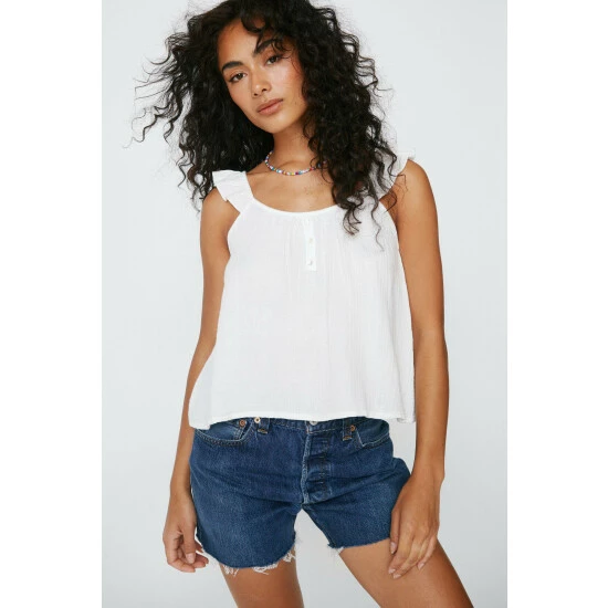 NastyGal Premium Modal Texture Gauze Swing Cami Top For Female - Image 3