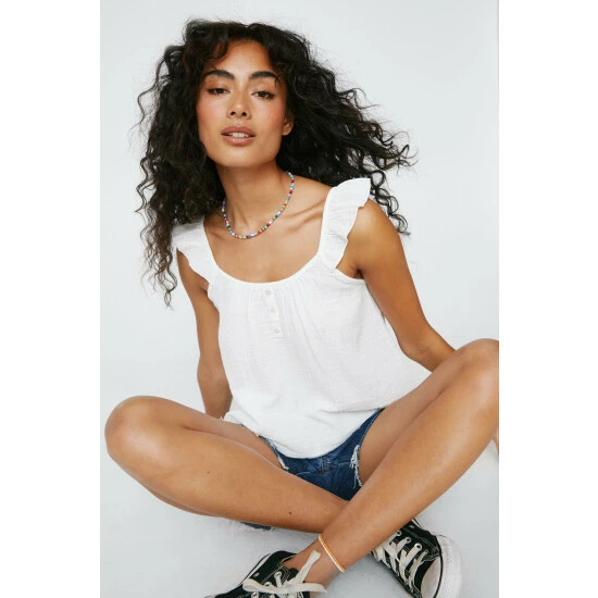 NastyGal Premium Modal Texture Gauze Swing Cami Top For Female - Image 5