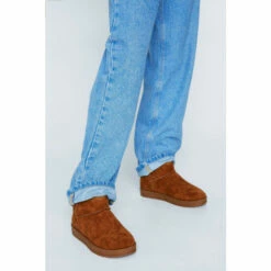 NastyGal Faux Suede Slipper Boot For Female