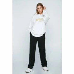 NastyGal Tapered Pleated High Waisted Smart Pants For Female