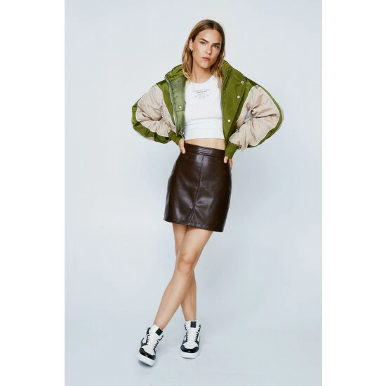 NastyGal Faux Leather Mini Pelmet Skirt For Female