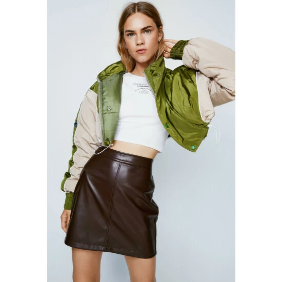 NastyGal Faux Leather Mini Pelmet Skirt For Female - Image 2