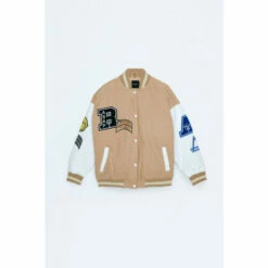 NastyGal Varsity Badged Bomber Jacket For Female