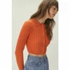 NastyGal Collar Button Down Ribbed Knitted Cardigan For Female