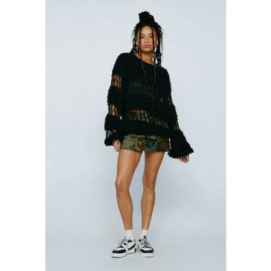 NastyGal Open Panelled Knitted Jumper For Female - Image 2