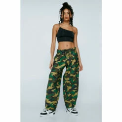 NastyGal Extreme Camo Cargo Parachute For Female