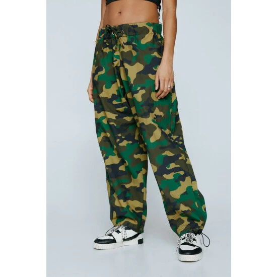 NastyGal Extreme Camo Cargo Parachute For Female - Image 2