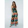 NastyGal Zig Zag Sequin Wide Leg Jumpsuit For Female