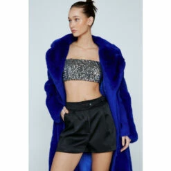 NastyGal Premium Satin Tailored Short For Female