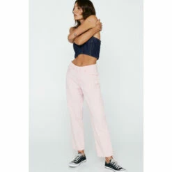 NastyGal Petite High Waist Denim Mom Jeans For Female