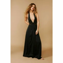 NastyGal Plunge Beaded Maxi Dress For Female