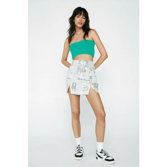 NastyGal Cosy Knitted Bandeau Top For Female - Image 2