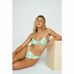 NastyGal Recycled Checkerboard Heart Trim Bikini For Female