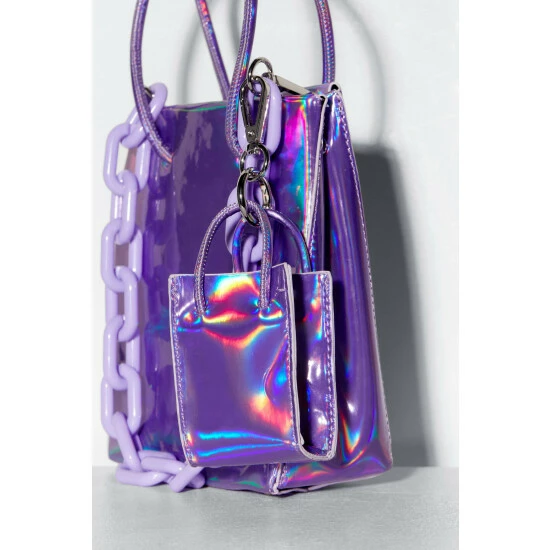 NastyGal Chunky Chain Mini Duo Bag For Female - Image 4