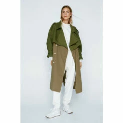 NastyGal Back To Mac Oversized Trench Coat For Female