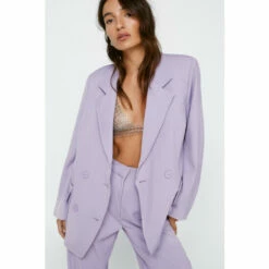 NastyGal Petite Tailored Double Breasted Blazer For Female
