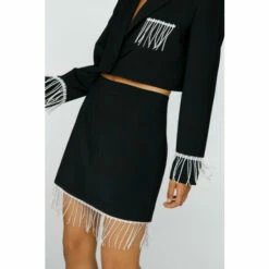 NastyGal Premium Trim Detail Micro Mini Skirt For Female