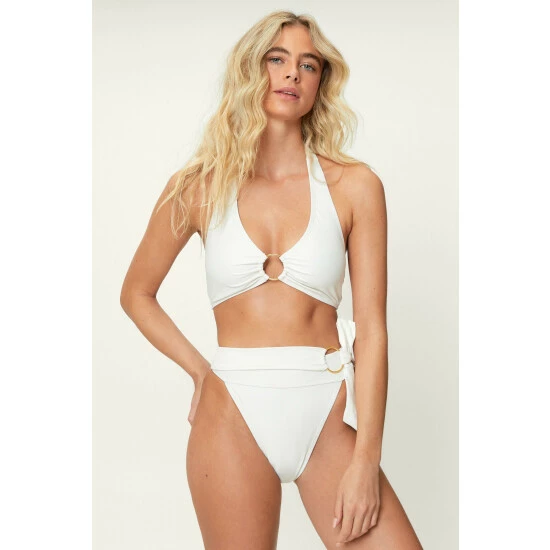 NastyGal Recycled Ring Halter Belted Bikini Set For Female - Image 6