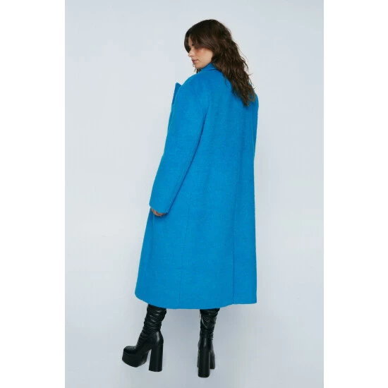 NastyGal Plus Premium Wool Brushed Coat For Female - Image 4