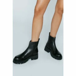 NastyGal Real Leather Chunky Chelsea Boot For Female