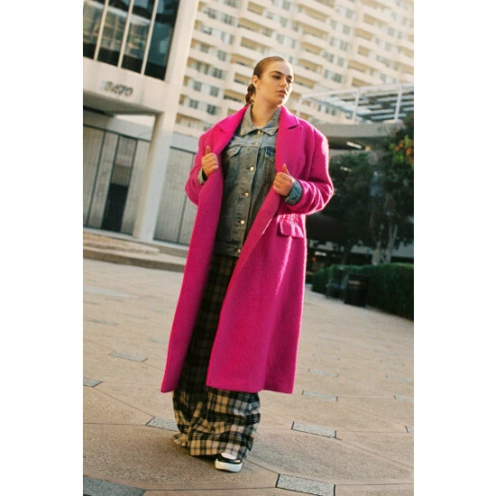 NastyGal Plus Premium Wool Brushed Coat For Female - Image 6