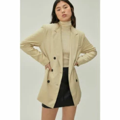 NastyGal Oversized Double Breasted Tailored Jacket For Female