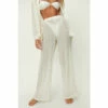 NastyGal Textured Wide Leg Beach Cover-Up Pants For Female