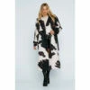 NastyGal Premium Cow Print Trench Coat For Female