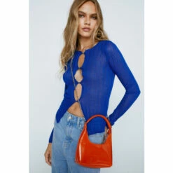 NastyGal Patent Mini Cross Body Bag For Female