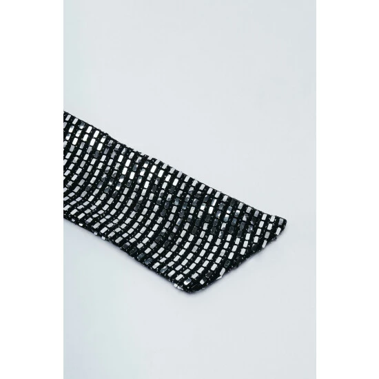 NastyGal Metallic Mirror Skinny Scarf For Female - Image 4