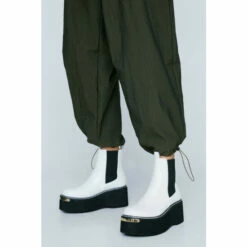 NastyGal Faux Leather Wedge Chelsea Boot For Female