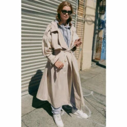 NastyGal Hooded Oversized Belted Trench Coat For Female