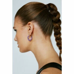 NastyGal Recycled Curvy Hoop Earrings For Female