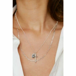 NastyGal Real Silver Cross Pendant Chain Necklace For Female