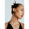 NastyGal Floral Chain Drop Earrings For Female