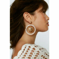 NastyGal Diamante Sun Round Drop Earrings For Female