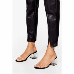 NastyGal Clear The Air Low Block Heels For Female