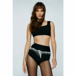 NastyGal Premium Bandage Bralet And Knicker Embellished Set For Female