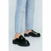 NastyGal Faux Leather Snaffle Detail Backless Loafer For Female