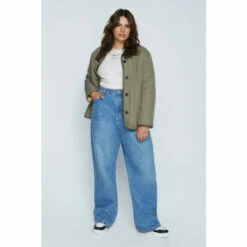 NastyGal Plus Size Organic Cotton Boyfriend Denim Jeans For Female