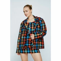 NastyGal Multi Boucle Single Breasted Blazer For Female