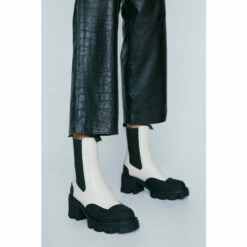 NastyGal Faux Leather Chunky Chelsea Boot For Female